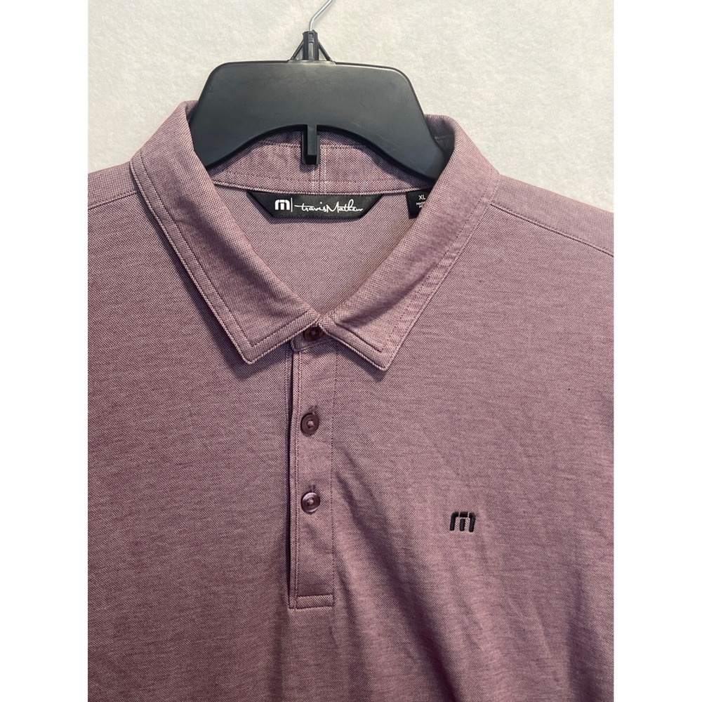 Travis Mathew Polo Shirt Mens XL Purple Golf Casual Short Sleeve